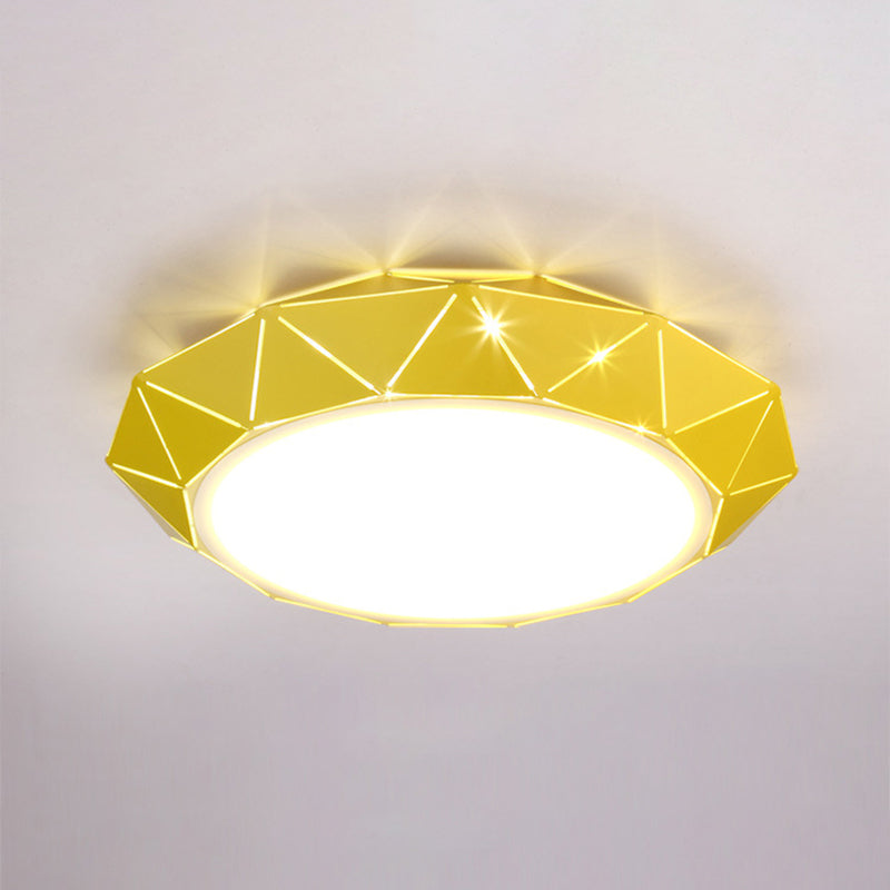 Slim UFO Girl Bedroom Ceiling Light Acrylic Metal Nordic Style LED Flushmount Light Clearhalo 'Ceiling Lights' 'Close To Ceiling Lights' 'Close to ceiling' 'Flush mount' Lighting' 244332