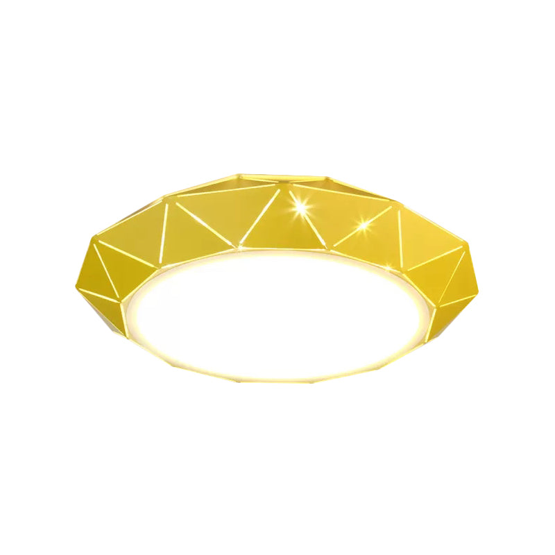 Slim UFO Girl Bedroom Ceiling Light Acrylic Metal Nordic Style LED Flushmount Light Clearhalo 'Ceiling Lights' 'Close To Ceiling Lights' 'Close to ceiling' 'Flush mount' Lighting' 244333