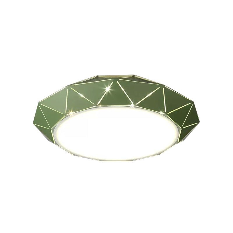 Slim UFO Girl Bedroom Ceiling Light Acrylic Metal Nordic Style LED Flushmount Light Clearhalo 'Ceiling Lights' 'Close To Ceiling Lights' 'Close to ceiling' 'Flush mount' Lighting' 244336