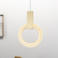 8"/12"/16" Dia Gold Ring Pendant Light Modern 1 Light Acrylic Ceiling Lighting Fixture Clearhalo 'Ceiling Lights' 'Modern Pendants' 'Modern' 'Pendant Lights' 'Pendants' Lighting' 244406