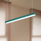 Yellow/Green/Blue Rectangular Linear Pendant Lighting Minimal Led Metal Hanging Lamp for Office Green Clearhalo 'Ceiling Lights' 'Modern Pendants' 'Modern' 'Pendant Lights' 'Pendants' Lighting' 244658