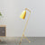 Tripod Floor Light with Bell Shade Modern Style Metallic 1 Light Black/White Floor Lamp for Bedroom Yellow Clearhalo 'Floor Lamps' 'Lamps' Lighting' 244928