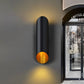 2 Lights Stairway Sconce Light Fixture with Tube Metallic Shade Black Wall Mounted Light Clearhalo 'Cast Iron' 'Glass' 'Industrial' 'Modern wall lights' 'Modern' 'Tiffany' 'Traditional wall lights' 'Wall Lamps & Sconces' 'Wall Lights' Lighting' 245171