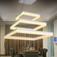 Square Acrylic Chandelier Light Modernism 1/2/3-Head White Ceiling Light Fixture in Warm/White Light 3 White Clearhalo 'Ceiling Lights' 'Chandeliers' 'Modern Chandeliers' 'Modern' Lighting' 245184
