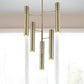 6/10 Heads Hallway Chandelier Lighting with Cylinder Metal Shade Modern Gold Hanging Lamp 10 Brass Clearhalo 'Ceiling Lights' 'Chandeliers' Lighting' options 245308_df5d5213-c303-40aa-a018-7e914a26393a