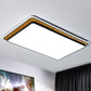 Black/White Rectangular Flush Mounted Lamp Minimal LED Metal Close to Ceiling Lighting in White/Warm Light Clearhalo 'Ceiling Lights' 'Close To Ceiling Lights' 'Close to ceiling' 'Flush mount' Lighting' 245395