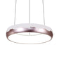 Rose Gold Ring Suspension Lighting Modern LED Metal Hanging Light Kit in White/Warm Light, 18"/21.5" Wide Clearhalo 'Ceiling Lights' 'Modern Pendants' 'Modern' 'Pendant Lights' 'Pendants' Lighting' 245597