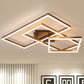 Metal Geometric Semi Flush Lighting Modernist 2/3/4 Lights Brown Led Semi Flush Mount Lamp in White/Warm Light 3 Brown Warm Clearhalo 'Ceiling Lights' 'Close To Ceiling Lights' 'Close to ceiling' 'Semi-flushmount' Lighting' 245642