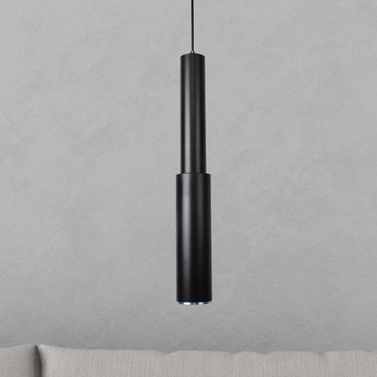 Flute Ceiling Pendant Light Modern Aluminum Single Head White/Black LED Pendant Light for Dining Room in Warm/White Light Black Clearhalo 'Ceiling Lights' 'Modern Pendants' 'Modern' 'Pendant Lights' 'Pendants' Lighting' 245830