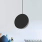 8"/12"W Circular Pendant Lamp Modern Nordic Style Metal 1 Light Black/Grey/White Hanging Ceiling Light Clearhalo 'Ceiling Lights' 'Modern Pendants' 'Modern' 'Pendant Lights' 'Pendants' Lighting' 245959