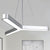 Metal Y-Shaped Pendant Lamp Contemporary LED Hanging Ceiling Light for Gymnasium Silver Clearhalo 'Ceiling Lights' 'Modern Pendants' 'Modern' 'Pendant Lights' 'Pendants' Lighting' 2459844