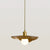Hammered Metal Lotus Leaf Pendant Lamp Creative Postmodern 1-Light Brown Hanging Ceiling Light Brown 12" Clearhalo 'Ceiling Lights' 'Modern Pendants' 'Modern' 'Pendant Lights' 'Pendants' Lighting' 2459854