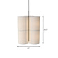 White Cylindrical Suspension Lamp Minimalist 1 Head Fabric Ceiling Pendant for Dining Room Clearhalo 'Ceiling Lights' 'Modern Pendants' 'Modern' 'Pendant Lights' 'Pendants' Lighting' 2459870