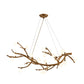 Metal Tree Branch Island Lighting Fixture Art Deco Wood Suspension Light with Ball Acrylic Shade Clearhalo 'Ceiling Lights' 'Island Lights' Lighting' 2459913