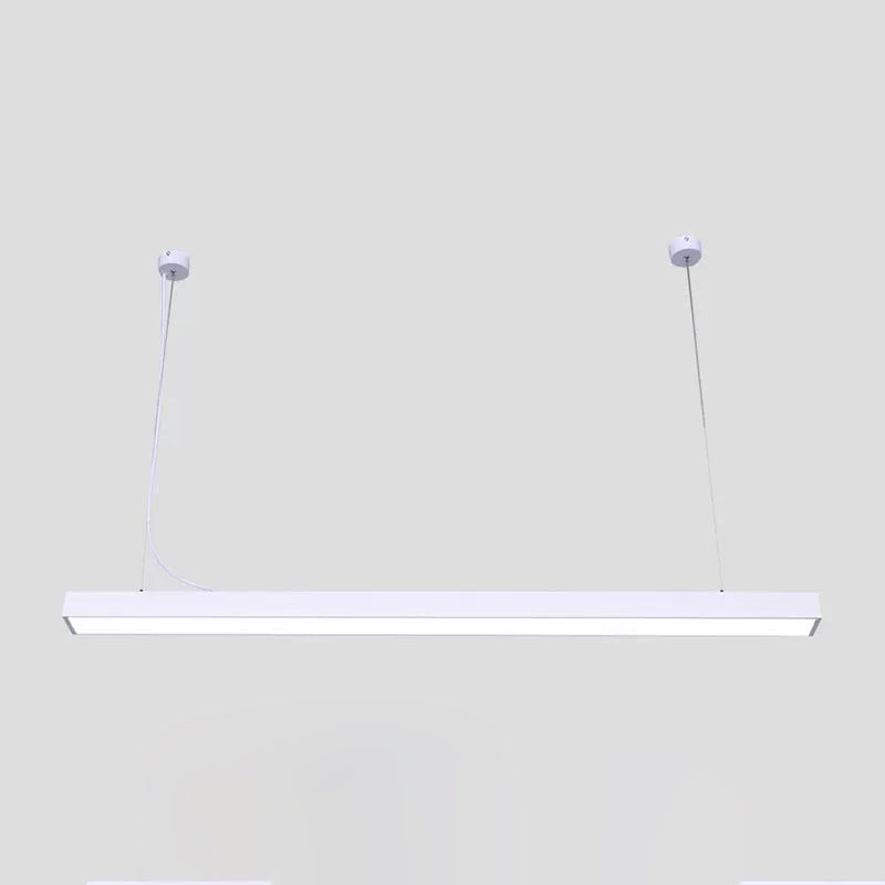 Acrylic Bar Shaped Hanging Lamp Simplicity LED Suspension Pendant Light for Office White Clearhalo 'Ceiling Lights' 'Modern Pendants' 'Modern' 'Pendant Lights' 'Pendants' Lighting' 2459926