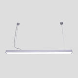 Acrylic Bar Shaped Hanging Lamp Simplicity LED Suspension Pendant Light for Office Silver Clearhalo 'Ceiling Lights' 'Modern Pendants' 'Modern' 'Pendant Lights' 'Pendants' Lighting' 2459927