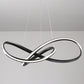 Seamless Curve Ceiling Pendant Light Simple Style Metal Dining Room LED Chandelier Black Clearhalo 'Ceiling Lights' 'Modern Pendants' 'Modern' 'Pendant Lights' 'Pendants' Lighting' 2459930