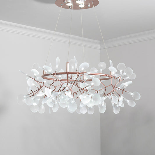 Designer Heracleum Chandelier Acrylic Living Room LED Pendant Light Fixture in Bronze 108 Bronze White Clearhalo 'Ceiling Lights' 'Chandeliers' 'Modern Chandeliers' 'Modern' Lighting' 2459949