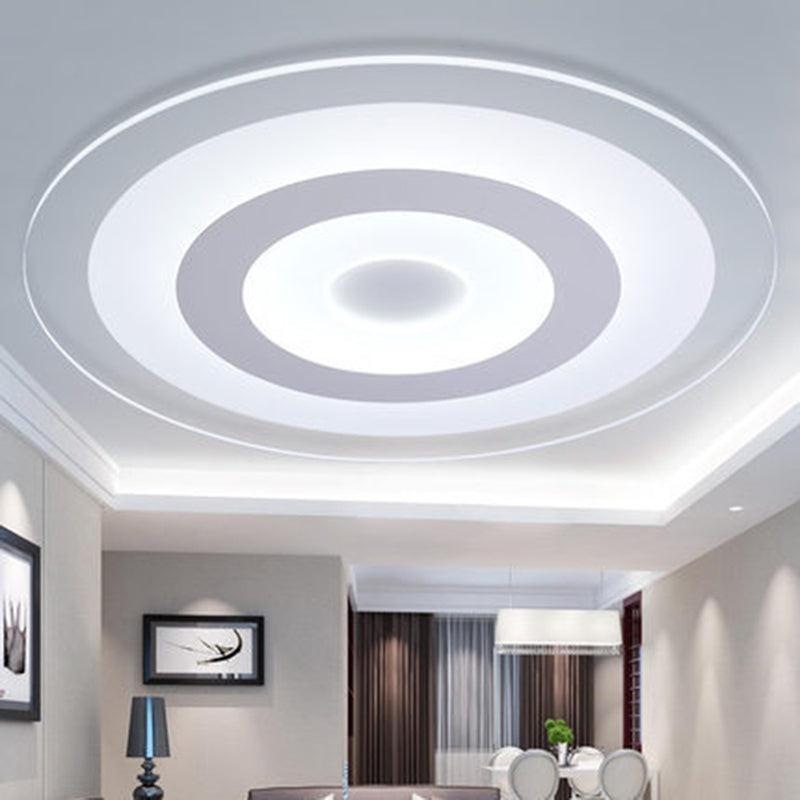 White Disk Shaped Flush Light Simple Style LED Acrylic Ceiling Mounted Light for Bedroom White Clearhalo 'Ceiling Lights' 'Close To Ceiling Lights' 'Close to ceiling' 'Flush mount' Lighting' 2459989