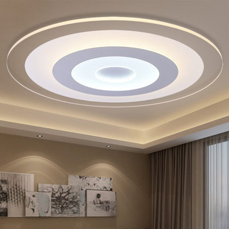 White Disk Shaped Flush Light Simple Style LED Acrylic Ceiling Mounted Light for Bedroom Clearhalo 'Ceiling Lights' 'Close To Ceiling Lights' 'Close to ceiling' 'Flush mount' Lighting' 2459990