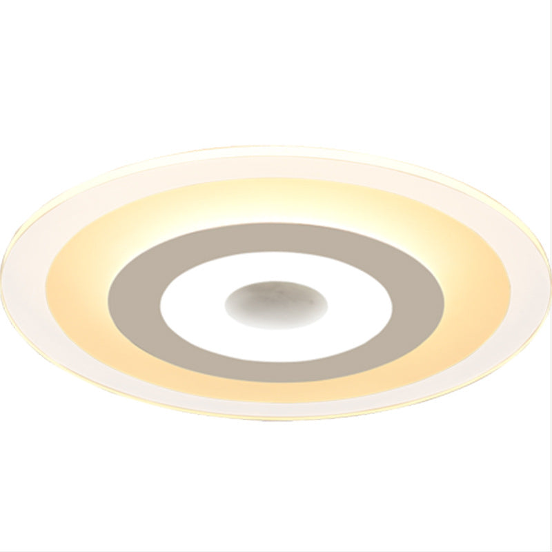 White Disk Shaped Flush Light Simple Style LED Acrylic Ceiling Mounted Light for Bedroom Clearhalo 'Ceiling Lights' 'Close To Ceiling Lights' 'Close to ceiling' 'Flush mount' Lighting' 2459992