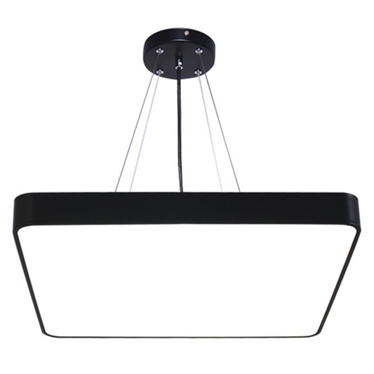 Square Office Hanging Light Metal Nordic LED Commercial Pendant Lighting with Diffuser Clearhalo 'Ceiling Lights' 'Modern Pendants' 'Modern' 'Pendant Lights' 'Pendants' Lighting' 2460027