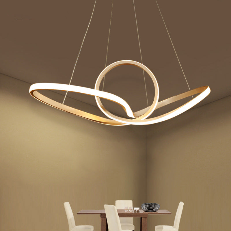 Acrylic Twist Pendant Ceiling Light Simplicity LED Suspended Lighting Fixture for Dining Room Clearhalo 'Ceiling Lights' 'Modern Pendants' 'Modern' 'Pendant Lights' 'Pendants' Lighting' 2460037