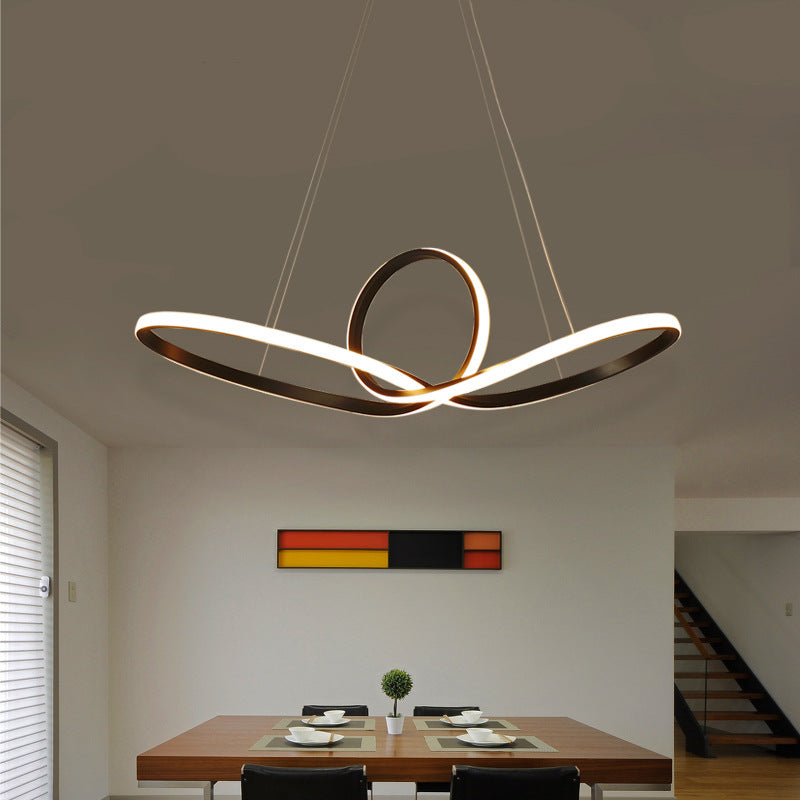 Acrylic Twist Pendant Ceiling Light Simplicity LED Suspended Lighting Fixture for Dining Room Clearhalo 'Ceiling Lights' 'Modern Pendants' 'Modern' 'Pendant Lights' 'Pendants' Lighting' 2460039