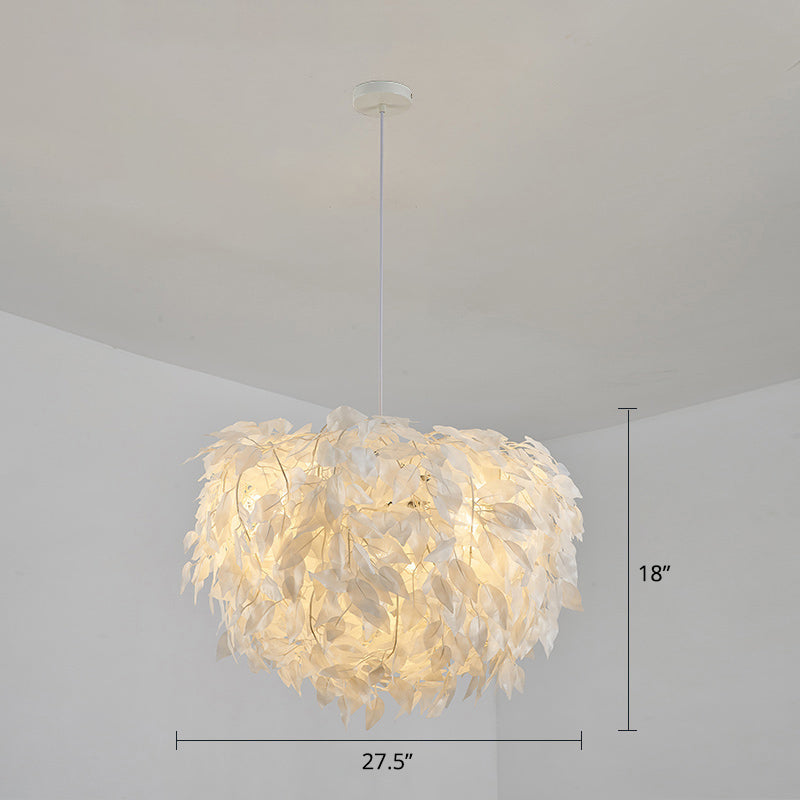 Domed Suspension Pendant Light Nordic Fabric Living Room Hanging Light Fixture in White Clearhalo 'Ceiling Lights' 'Modern Pendants' 'Modern' 'Pendant Lights' 'Pendants' Lighting' 2460051
