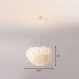Domed Suspension Pendant Light Nordic Fabric Living Room Hanging Light Fixture in White Clearhalo 'Ceiling Lights' 'Modern Pendants' 'Modern' 'Pendant Lights' 'Pendants' Lighting' 2460054