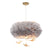 Feather Nest Shaped Chandelier Minimalism Pendant Light Fixture with Crystal Bird Decor Grey Clearhalo 'Ceiling Lights' 'Chandeliers' 'Modern Chandeliers' 'Modern' Lighting' 2460121
