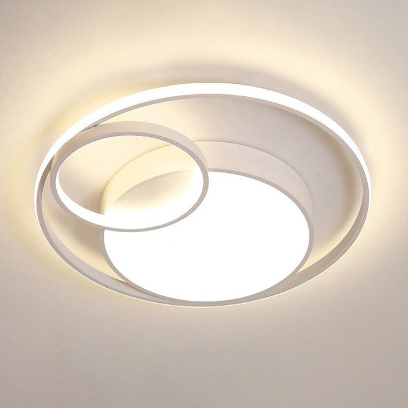 Nordic Halo Ring LED Flush Mount Metal Bedroom Ceiling Flush Mount Light Fixture