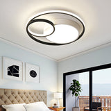Nordic Halo Ring LED Flush Mount Metal Bedroom Ceiling Flush Mount Light Fixture