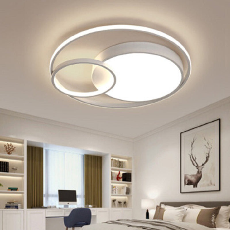 Nordic Halo Ring LED Flush Mount Metal Bedroom Ceiling Flush Mount Light Fixture Clearhalo 'Ceiling Lights' 'Close To Ceiling Lights' 'Close to ceiling' 'Flush mount' Lighting' 2460138