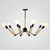 Black and Wood Spider Chandelier Loft Style Metal Living Room Ceiling Hang Light 8 Black Clearhalo 'Cast Iron' 'Ceiling Lights' 'Chandeliers' 'Industrial Chandeliers' 'Industrial' 'Metal' 'Middle Century Chandeliers' 'Rustic Chandeliers' 'Tiffany' Lighting' 2460223