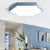 Hexagonal Metal Flush Ceiling Light Minimalist LED Flush Mount Recessed Lighting for Living Room Blue Clearhalo 'Ceiling Lights' 'Close To Ceiling Lights' 'Close to ceiling' 'Flush mount' Lighting' 2460238