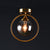 Postmodern Ball Ceiling Lighting Glass 1-Light Corridor Semi-Flush Mount Light with Brass Metal Ring Smoke Gray Clearhalo 'Ceiling Lights' 'Close To Ceiling Lights' 'Close to ceiling' 'Semi-flushmount' Lighting' 2460242