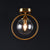 Postmodern Ball Ceiling Lighting Glass 1-Light Corridor Semi-Flush Mount Light with Brass Metal Ring Clear Clearhalo 'Ceiling Lights' 'Close To Ceiling Lights' 'Close to ceiling' 'Semi-flushmount' Lighting' 2460244