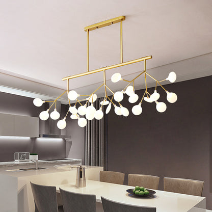 Firefly Island Pendant Postmodern Metal 36 Heads Restaurant Ceiling Suspension Lamp White Clearhalo 'Ceiling Lights' 'Island Lights' Lighting' 2460271