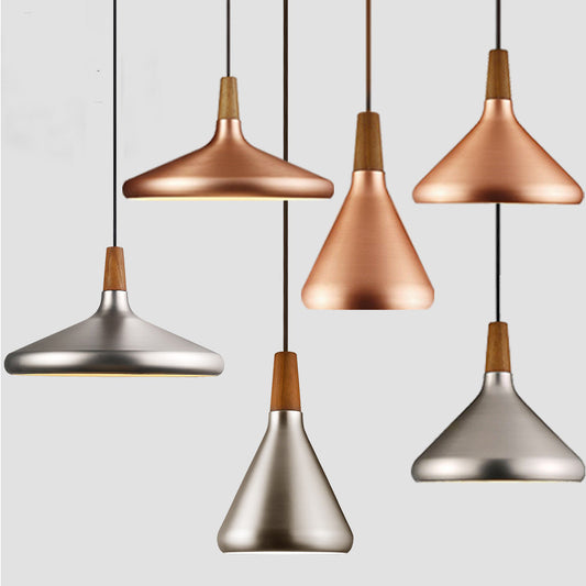 Conical Metal Suspension Lighting Nordic 1 Head Pendant Light Fixture for Dining Room Clearhalo 'Ceiling Lights' 'Modern Pendants' 'Modern' 'Pendant Lights' 'Pendants' Lighting' 2460294