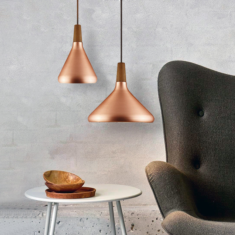 Conical Metal Suspension Lighting Nordic 1 Head Pendant Light Fixture for Dining Room Clearhalo 'Ceiling Lights' 'Modern Pendants' 'Modern' 'Pendant Lights' 'Pendants' Lighting' 2460296