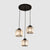 Prismatic Crystal Cylindrical Hanging Light Contemporary Cluster Pendant Light for Stairs 3 Black Clearhalo 'Ceiling Lights' 'Close To Ceiling Lights' 'Glass shade' 'Glass' 'Modern Pendants' 'Modern' 'Pendant Lights' 'Pendants' Lighting' 2460307