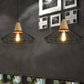 1-Light Caged Hanging Light Fixture Rustic Black Metal Commercial Pendant Lighting with Wooden Socket Black Barn Clearhalo 'Art Deco Pendants' 'Black' 'Cast Iron' 'Ceiling Lights' 'Ceramic' 'Crystal' 'Industrial Pendants' 'Industrial' 'Metal' 'Middle Century Pendants' 'Pendant Lights' 'Pendants' 'Rustic Pendants' 'Tiffany' Lighting' 2460324