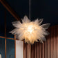 Floral Tulle Hanging Light Fixture Nordic 1-Light White Pendant Lamp for Living Room Clearhalo 'Ceiling Lights' 'Modern Pendants' 'Modern' 'Pendant Lights' 'Pendants' Lighting' 2460638