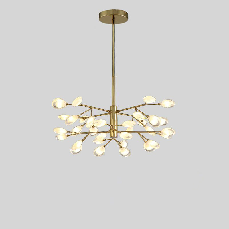 Tree Branches Living Room Ceiling Lamp Acrylic Minimalist LED Chandelier Pendant Light 32 Brass Clearhalo 'Ceiling Lights' 'Chandeliers' 'Modern Chandeliers' 'Modern' Lighting' 2460706