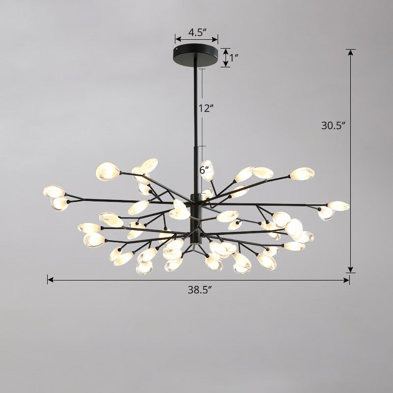 Tree Branches Living Room Ceiling Lamp Acrylic Minimalist LED Chandelier Pendant Light Clearhalo 'Ceiling Lights' 'Chandeliers' 'Modern Chandeliers' 'Modern' Lighting' 2460708