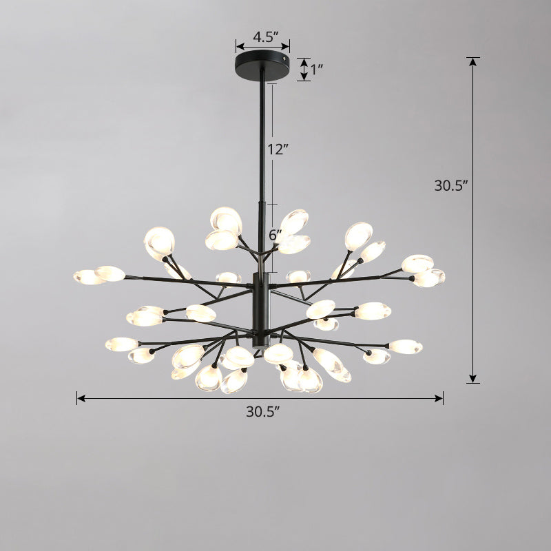 Tree Branches Living Room Ceiling Lamp Acrylic Minimalist LED Chandelier Pendant Light Clearhalo 'Ceiling Lights' 'Chandeliers' 'Modern Chandeliers' 'Modern' Lighting' 2460714