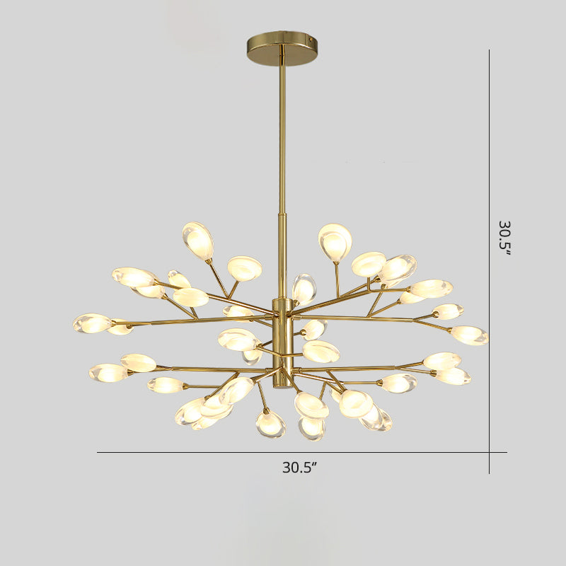 Tree Branches Living Room Ceiling Lamp Acrylic Minimalist LED Chandelier Pendant Light Clearhalo 'Ceiling Lights' 'Chandeliers' 'Modern Chandeliers' 'Modern' Lighting' 2460717