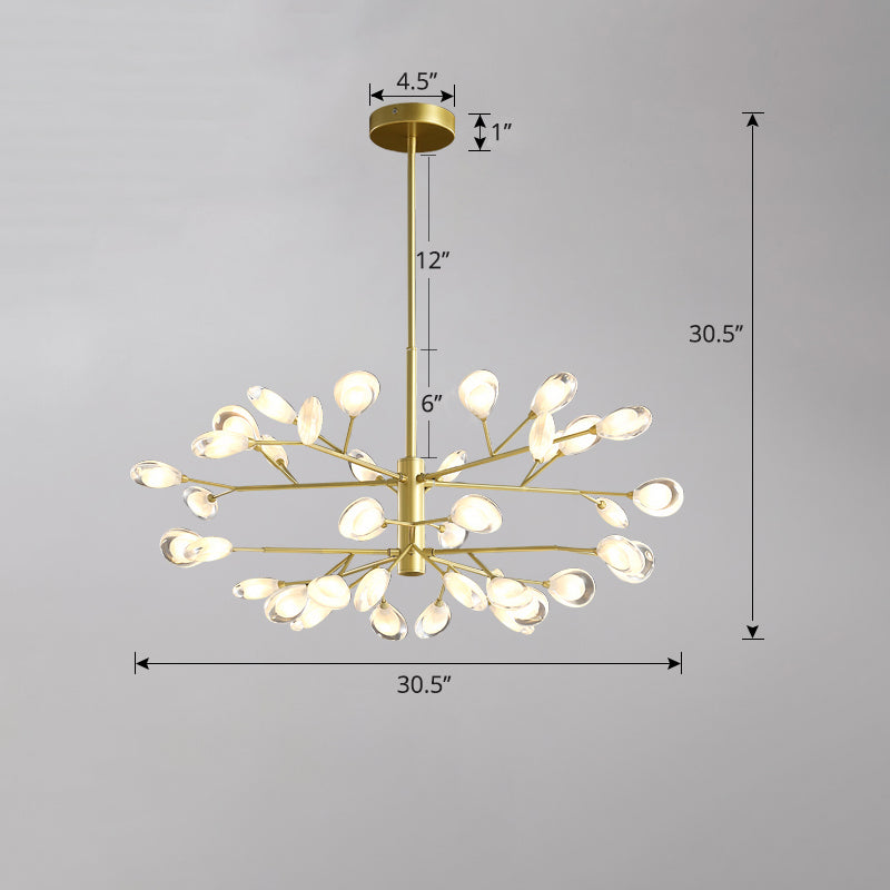 Tree Branches Living Room Ceiling Lamp Acrylic Minimalist LED Chandelier Pendant Light Clearhalo 'Ceiling Lights' 'Chandeliers' 'Modern Chandeliers' 'Modern' Lighting' 2460719