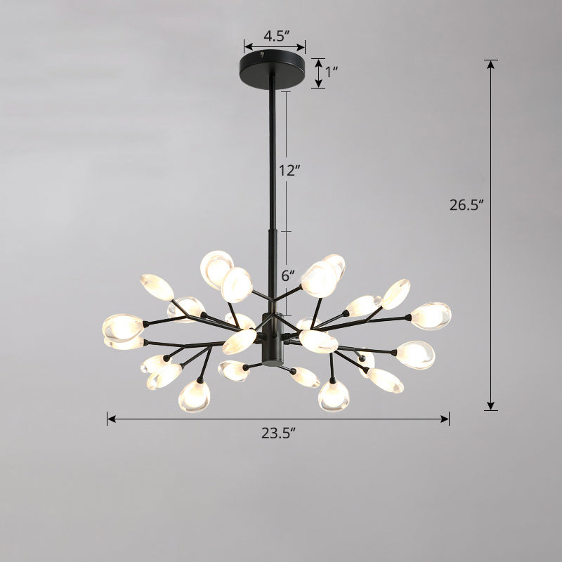 Tree Branches Living Room Ceiling Lamp Acrylic Minimalist LED Chandelier Pendant Light Clearhalo 'Ceiling Lights' 'Chandeliers' 'Modern Chandeliers' 'Modern' Lighting' 2460721